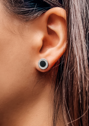 Сережки емаль Срібло 925° (родій) 929023ч