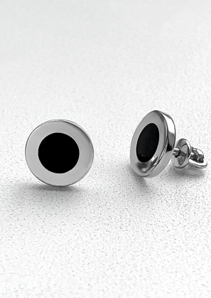 Сережки емаль Срібло 925° (родій) 929023ч