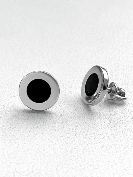 Kolczyki emaliowane Srebro 925° (rod) 929023ch