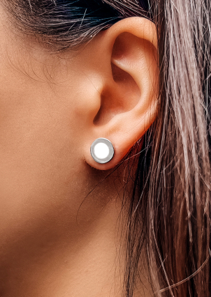 Сережки емаль Срібло 925° (родій) 929023б