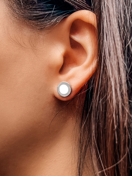 Enamel earrings Silver 925° (rhodium) 929023b