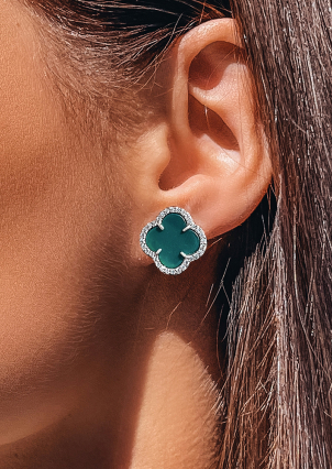 Сережки онікс Срібло 925° (родій) 920195з