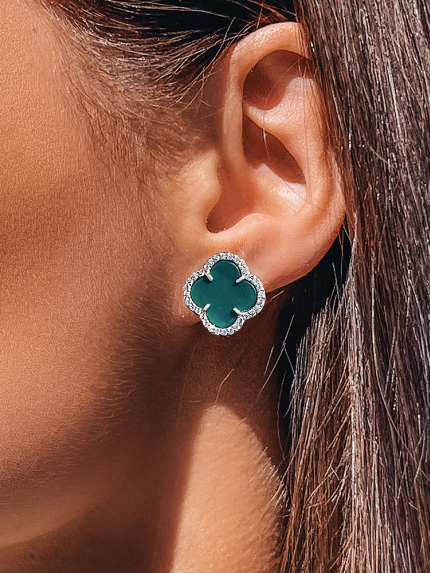 Сережки онікс Срібло 925° (родій) 920195з