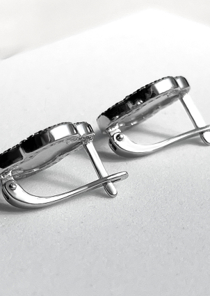 Сережки перламутр Срібло 925° (родій) 920195б