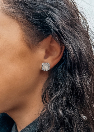 Сережки перламутр Срібло 925° (родій) 929195б