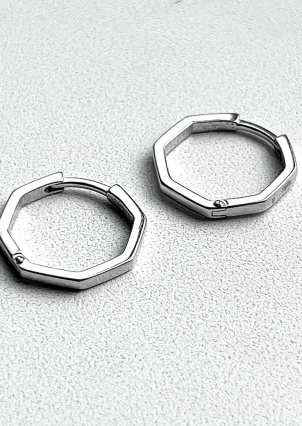 Сережки без вставок Срібло 925° (родій) 920191