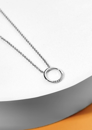 Кольє Фіаніт (5А) Золото 585° 812125б