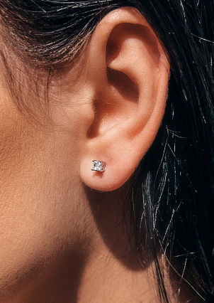 Сережки Фіаніт (5А) Срібло 925° (родій) se305-3