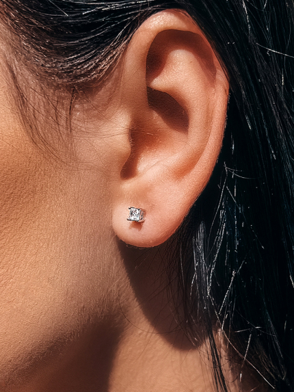 Сережки Фіаніт (5А) Срібло 925° (родій) se305-3