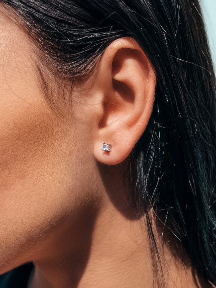 Сережки Фіаніт (5А) Срібло 925° (родій) se305-3