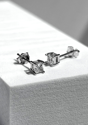 Сережки Фіаніт (5А) Срібло 925° (родій) se305-3