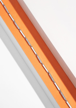 Браслет фіаніт Срібло 925° (родій) 001016