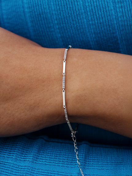 Sapphire bracelet Silver 925° (rhodium) 001016