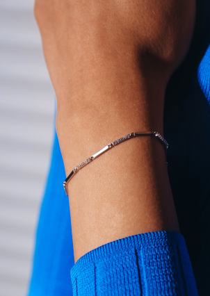 Браслет фіаніт Срібло 925° (родій) 001016