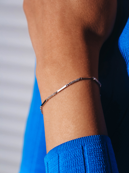 Sapphire bracelet Silver 925° (rhodium) 001016