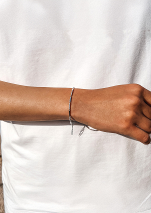 Браслет фіаніт Срібло 925° (родій) 001016