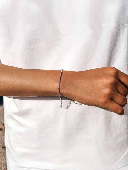 Sapphire bracelet Silver 925° (rhodium) 001016