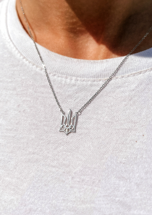 Кольє без вставок Срібло 925° (родій) 001353