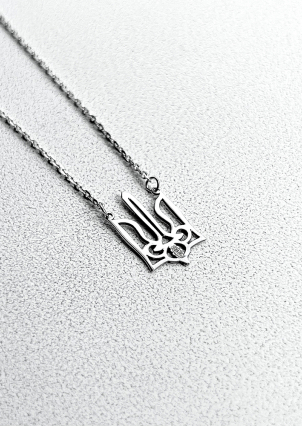 Кольє без вставок Срібло 925° (родій) 001353