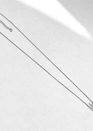 Кольє без вставок Срібло 925° (родій) 001353