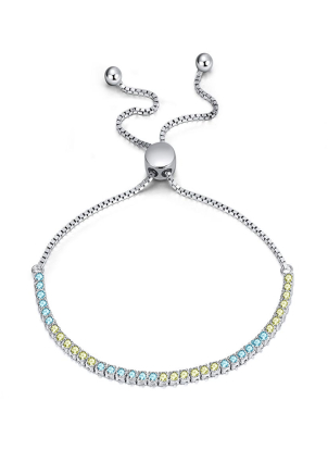 Браслет Фіаніт (5А) Срібло 925° (родій) SB43BE