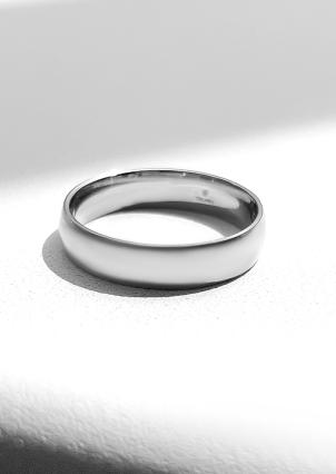Каблучка без вставок Срібло 925° (родій) 4611110-5