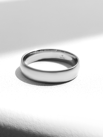 Каблучка без вставок Срібло 925° (родій) 4611110-5