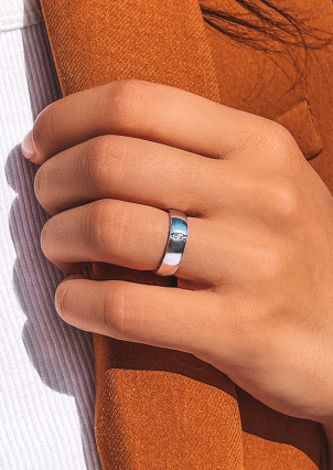 Каблучка Фіаніт (5А) Срібло 925° (родій) 4621110