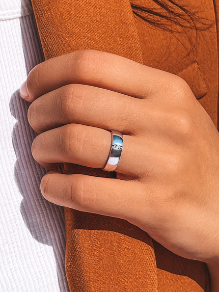 Каблучка Фіаніт (5А) Срібло 925° (родій) 4621110