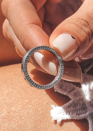 Каблучка фіаніт Срібло 925° (родій) 109610