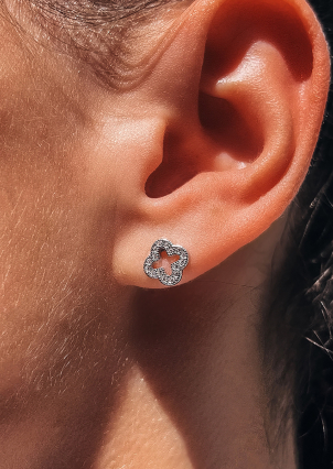 Сережки фіаніт Срібло 925° (родій) gwe648p