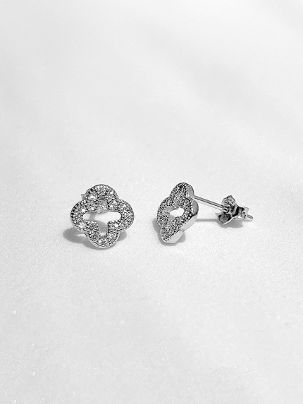 Szafirowe kolczyki Srebro 925° (rod) gwe648p