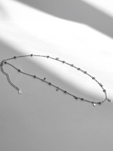 Кольє без вставок Срібло 925° (родій) gwn267p