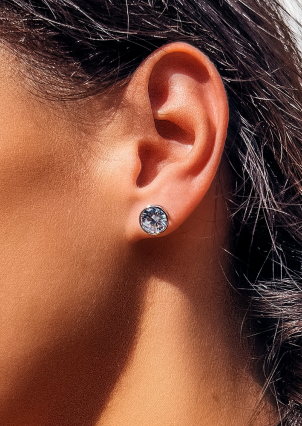 Сережки Фіаніт (5А) Срібло 925° (родій) APE33P8