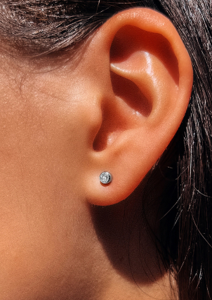 Сережки фіаніт Срібло 925° (родій) APE33P2