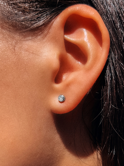 Сережки фіаніт Срібло 925° (родій) APE33P2