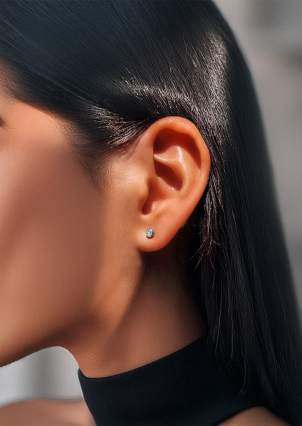 Сережки фіаніт Срібло 925° (родій) APE33P2