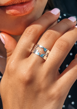 Каблучка без вставок Срібло 925° 001213