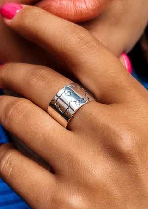 Каблучка без вставок Срібло 925° S0001/7