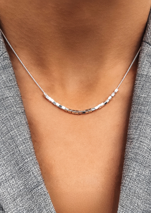 Кольє без вставок Срібло 925° (родій) 190119