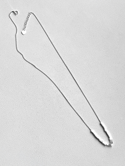 Кольє без вставок Срібло 925° (родій) 190119