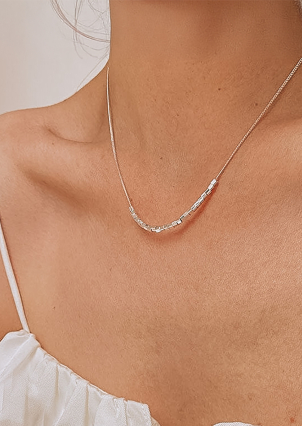 Кольє без вставок Срібло 925° (родій) 190119