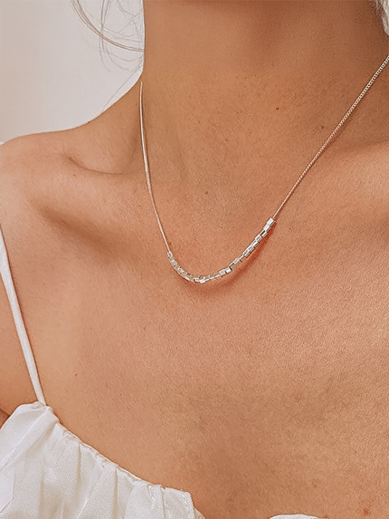 Кольє без вставок Срібло 925° (родій) 190119