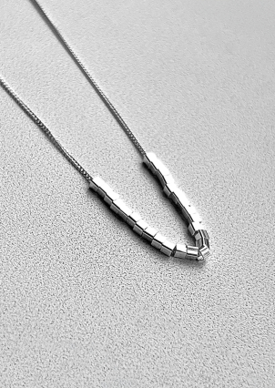 Кольє без вставок Срібло 925° (родій) 190119