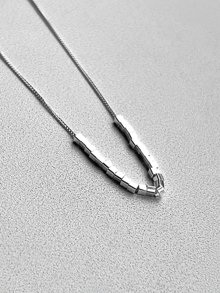 Кольє без вставок Срібло 925° (родій) 190119