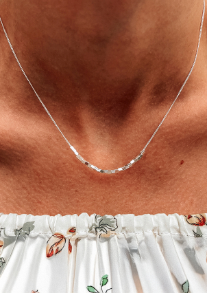 Кольє без вставок Срібло 925° (родій) 190119