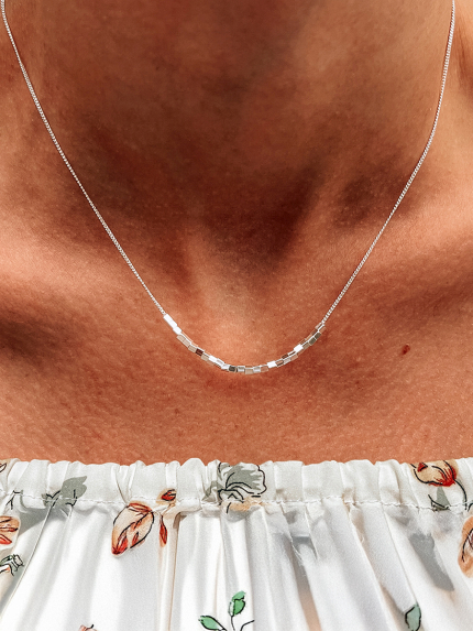 Кольє без вставок Срібло 925° (родій) 190119