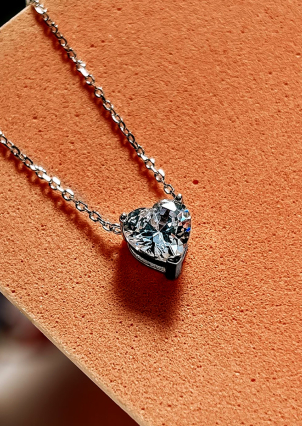 Кольє Фіаніт (5А) Срібло 925° (родій) 190037