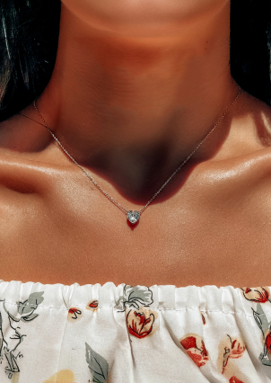 Кольє Фіаніт (5А) Срібло 925° (родій) 190037