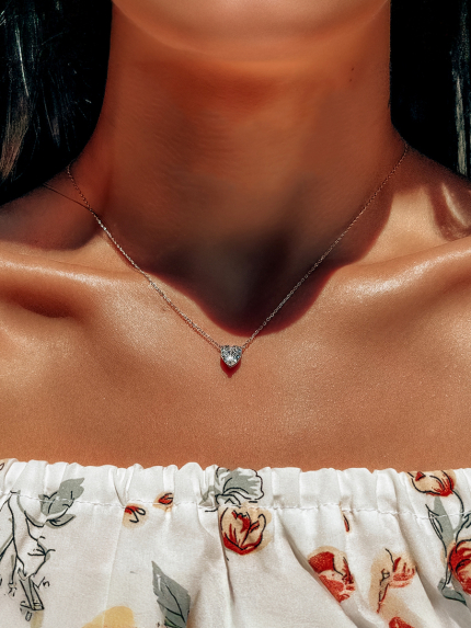 Кольє Фіаніт (5А) Срібло 925° (родій) 190037